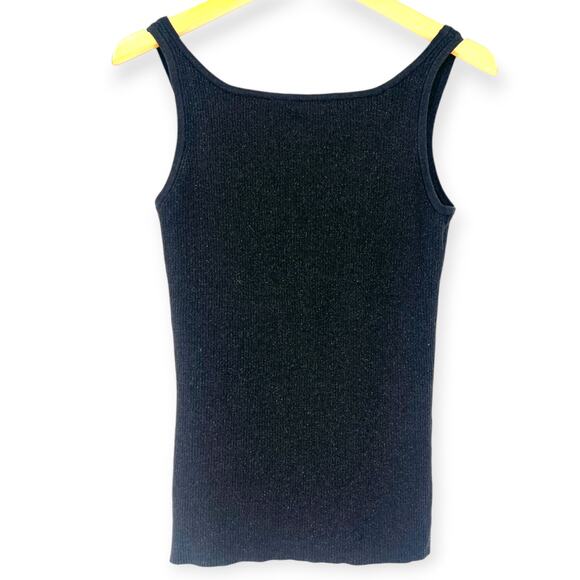 INC. | M | Shimmer Metallic Ribbed Knit Sleeveless Tank Top Women's - Picture 5 of 5